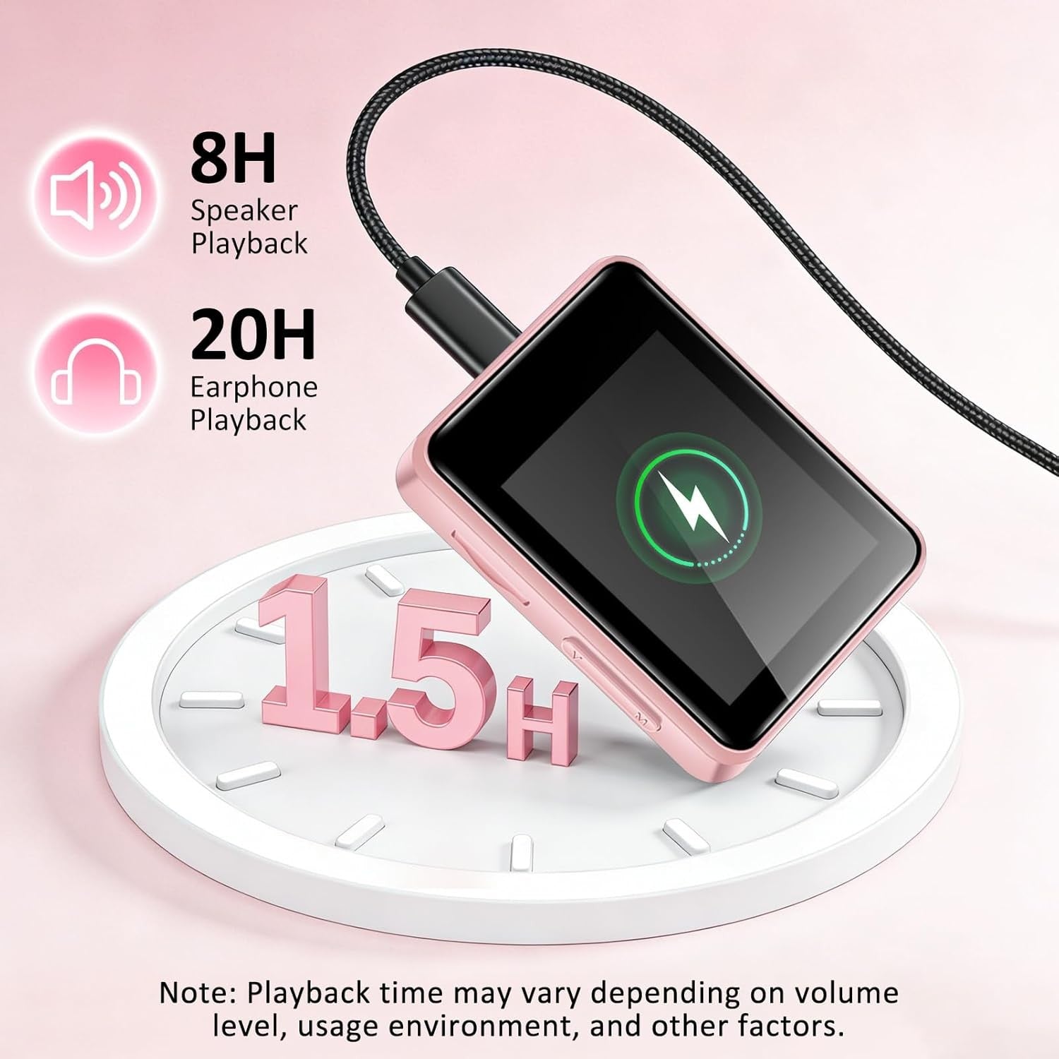 32GB MP3 Player Bluetooth 1.8" Touch FM Radio Recorder