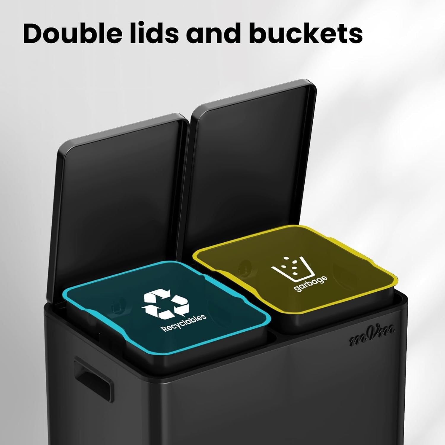 60L Dual Kitchen Recycling Bin 2x30L Pedal