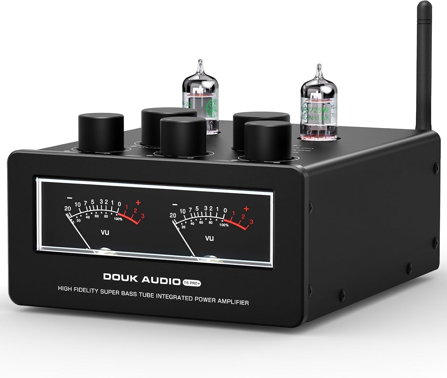 T6PRO Hybrid Tube Bluetooth Amplifier 2x300W VU Meter AUX RCA Preamp