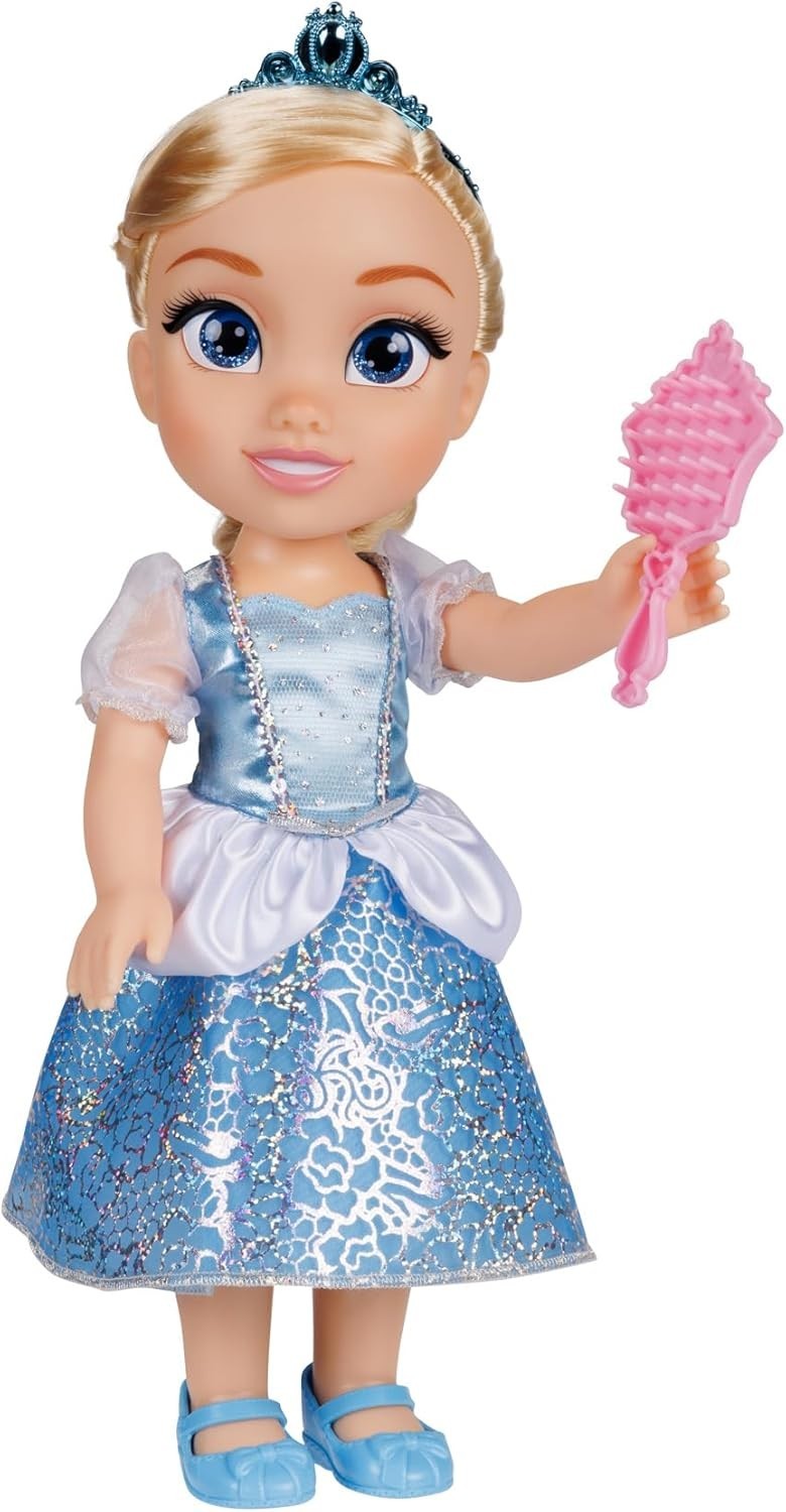 14in Princess Doll Glitter Eyes Shimmery Dress Tiara Shoes Brush