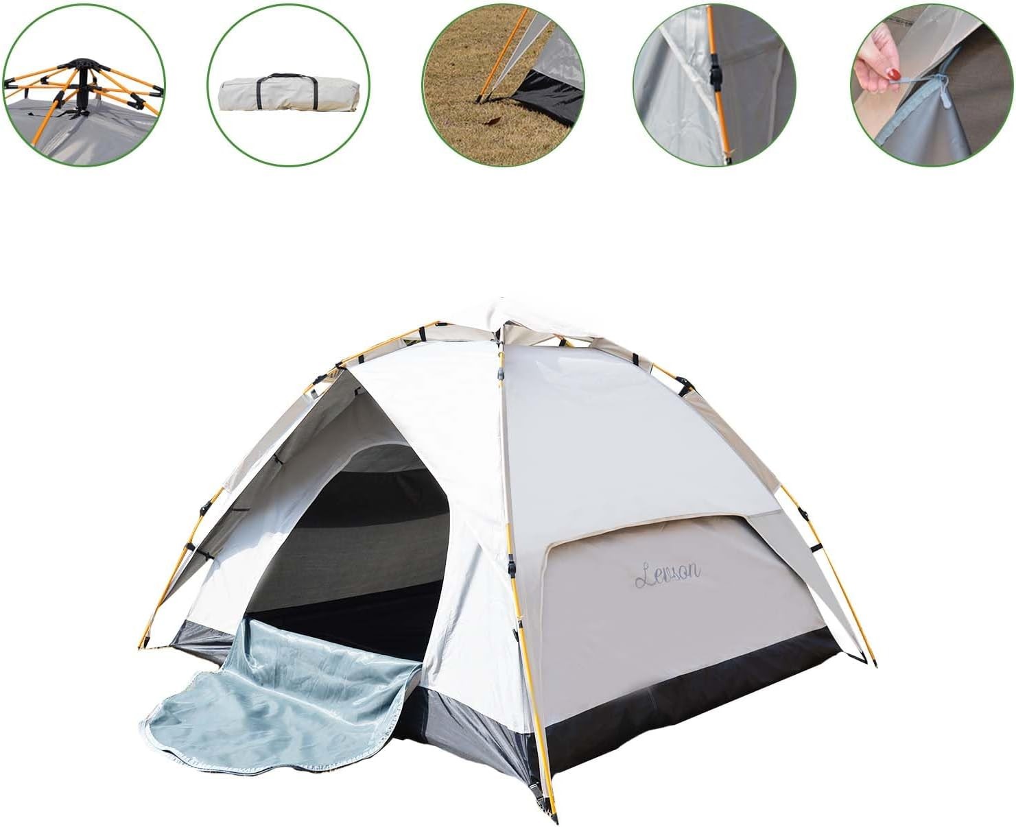 3 Man Pop Up Camping Tent Waterproof 4 Season Easy Setup