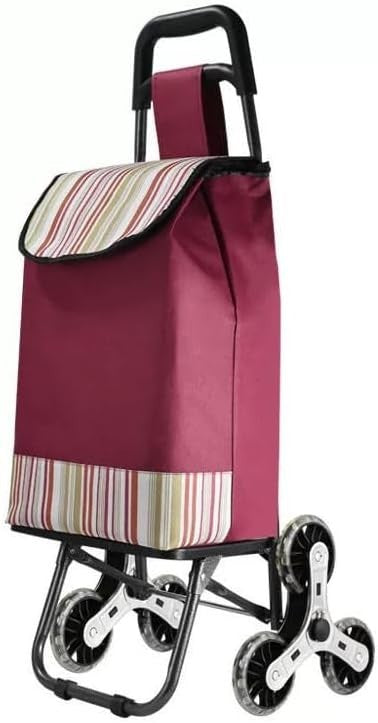 Ultra-Light 6-Wheel Stair Climber Trolley Foldable Large-Capacity Cart
