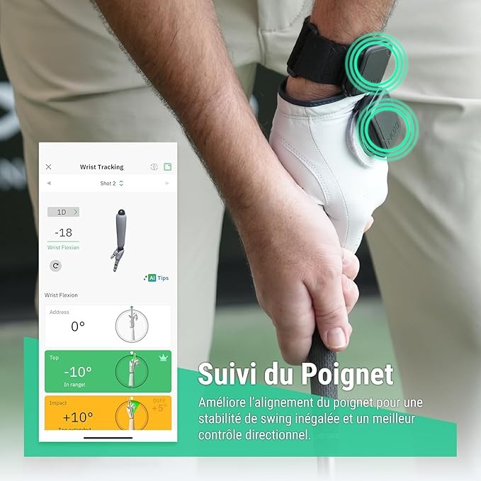 Golf Swing Motion Analyzer Tracker Training Aid Unisex Black Tool