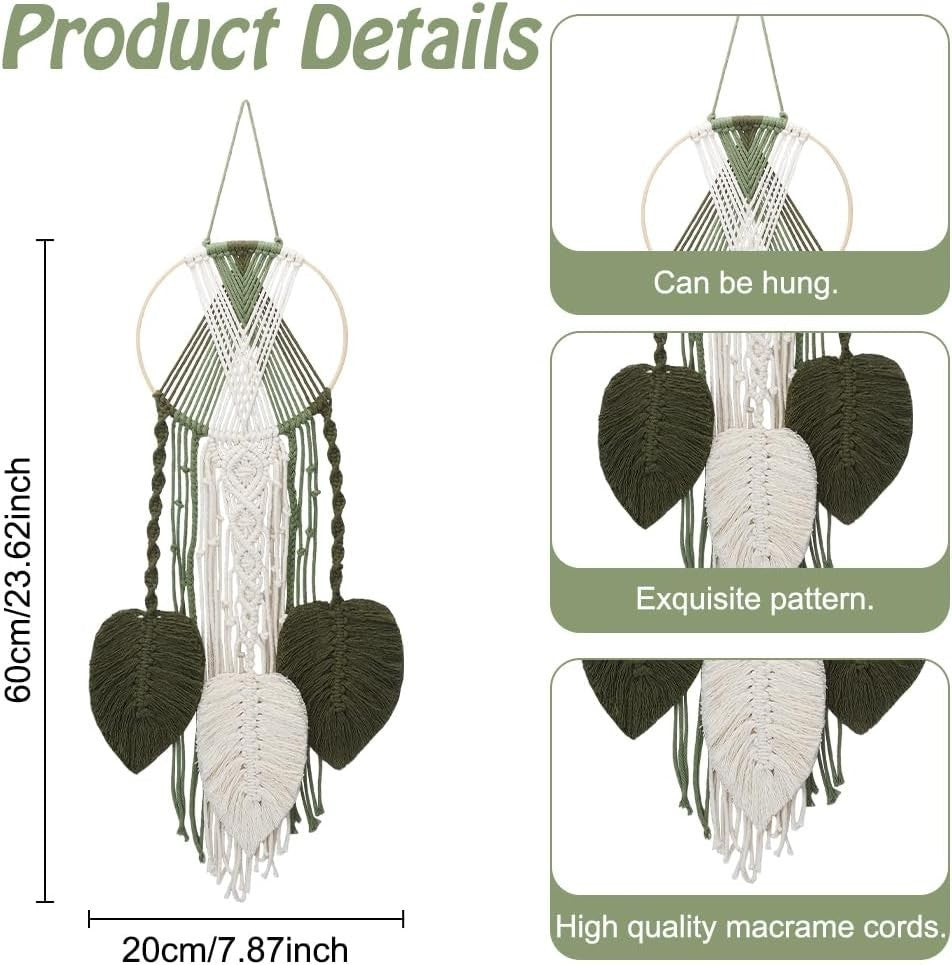 DIY Boho Macrame Dreamcatcher Kit Cotton Rope Wall Decor