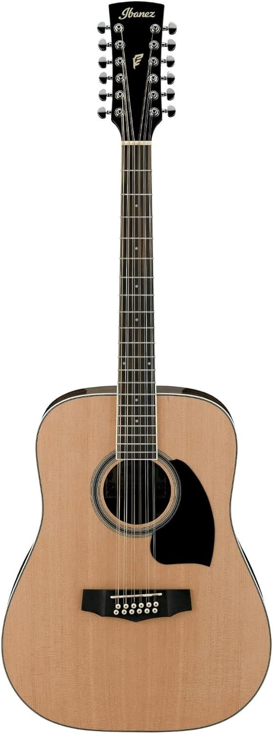 12 String Acoustic Guitar Dreadnought Spruce Top Natural Finish