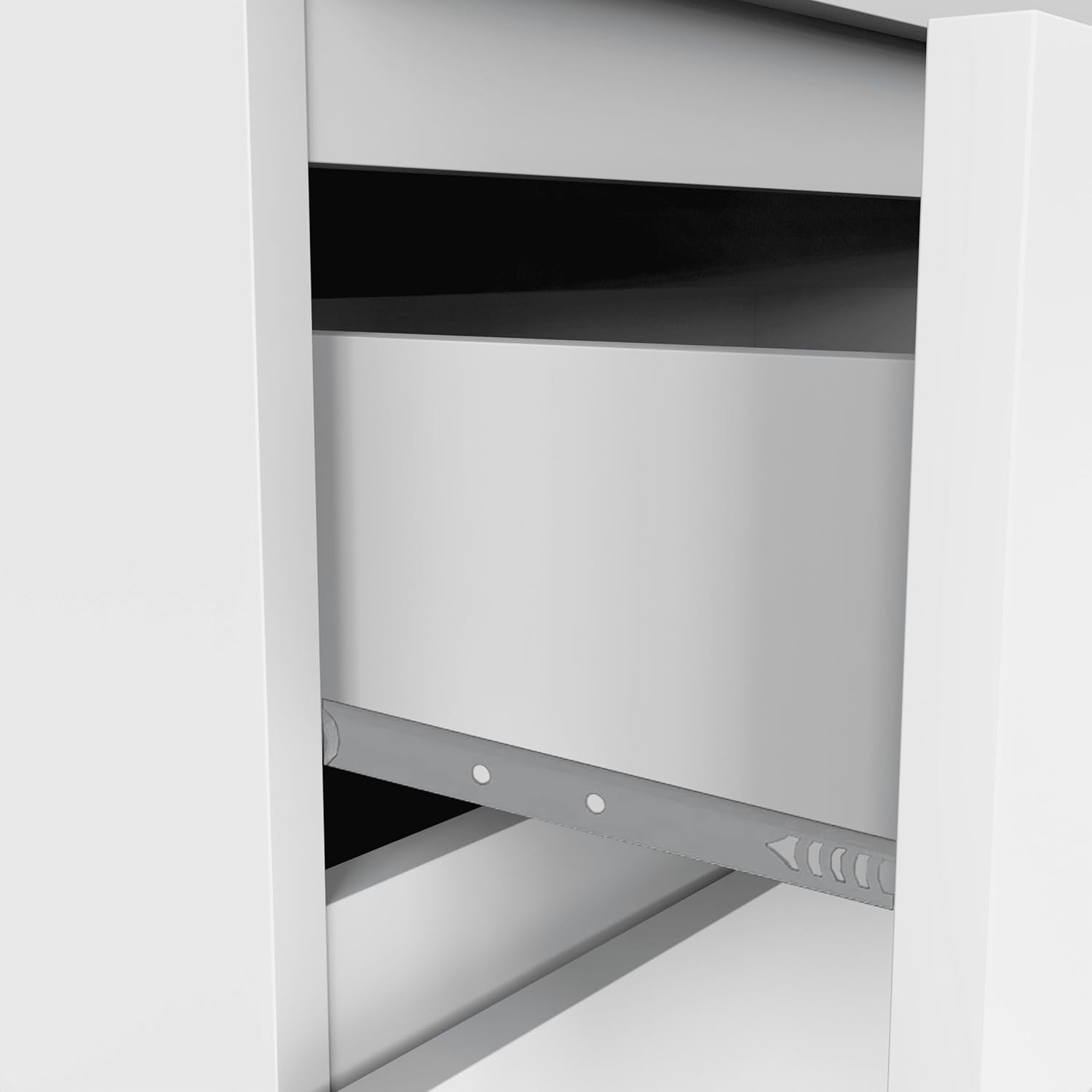 White 6 Drawer Chest Dresser Unit Bedroom Storage Cabinet Modern MDF