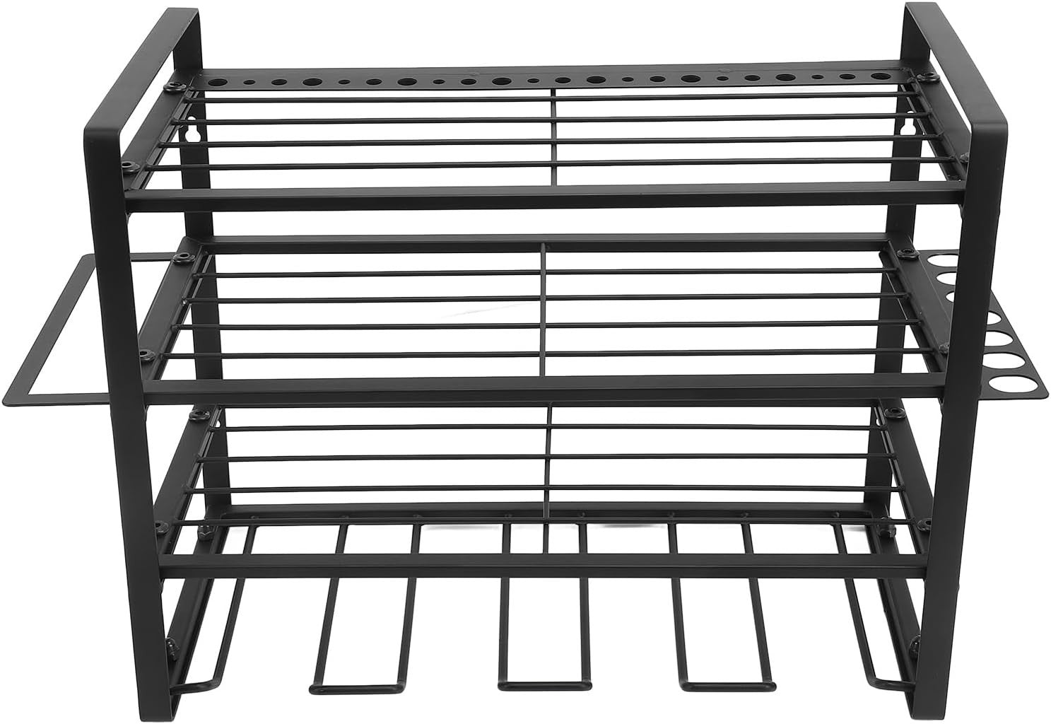 4 Layer Power Tool Organizer Wall Mount Metal Drill Storage Rack