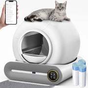 Self Cleaning Cat Litter Tray Automatic App Control Odour Free 65L