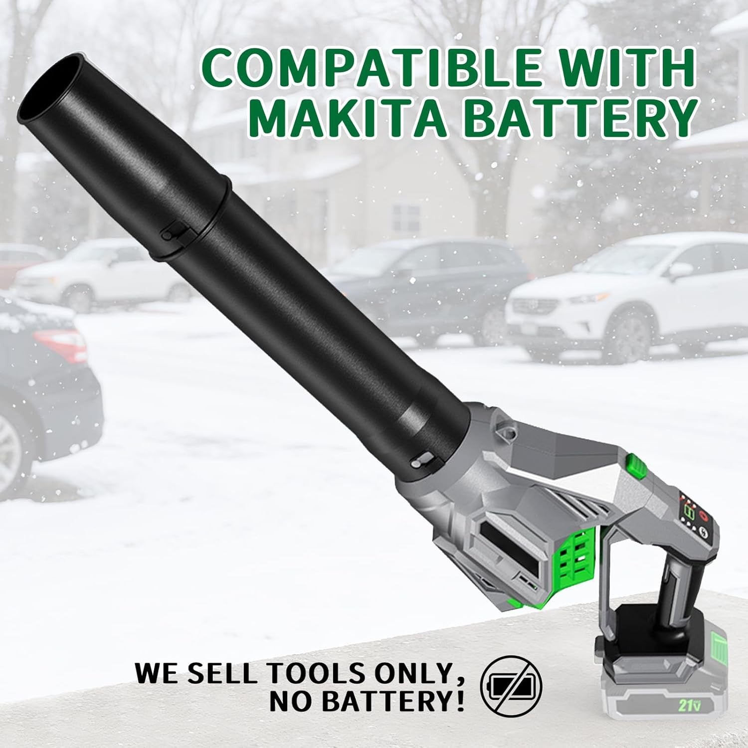 Cordless Leaf Blower 21V Turbo Boost 3 Speed 180° Rotatable Handle