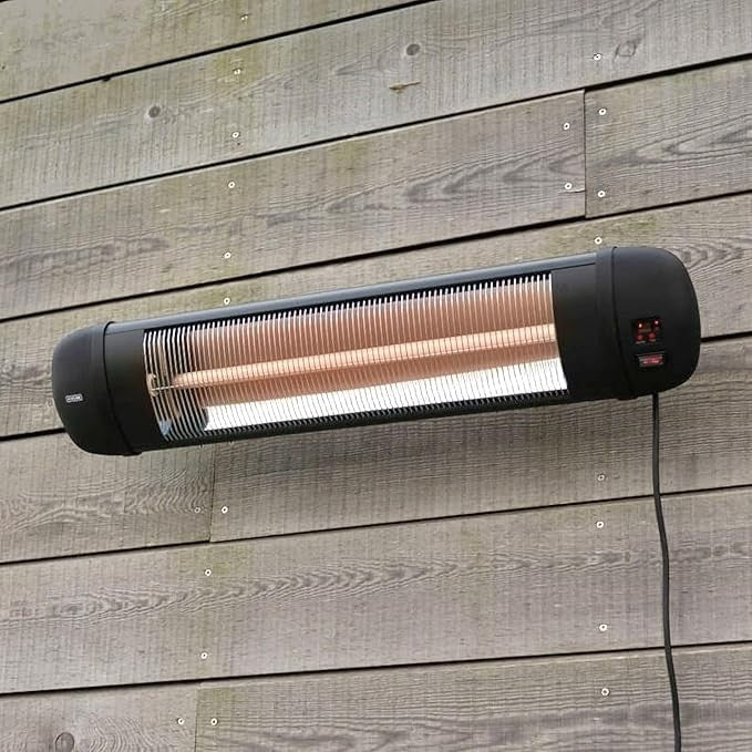 Outdoor Infrared Patio Heater 2000W Wall Mounted Remote Control Waterproof
