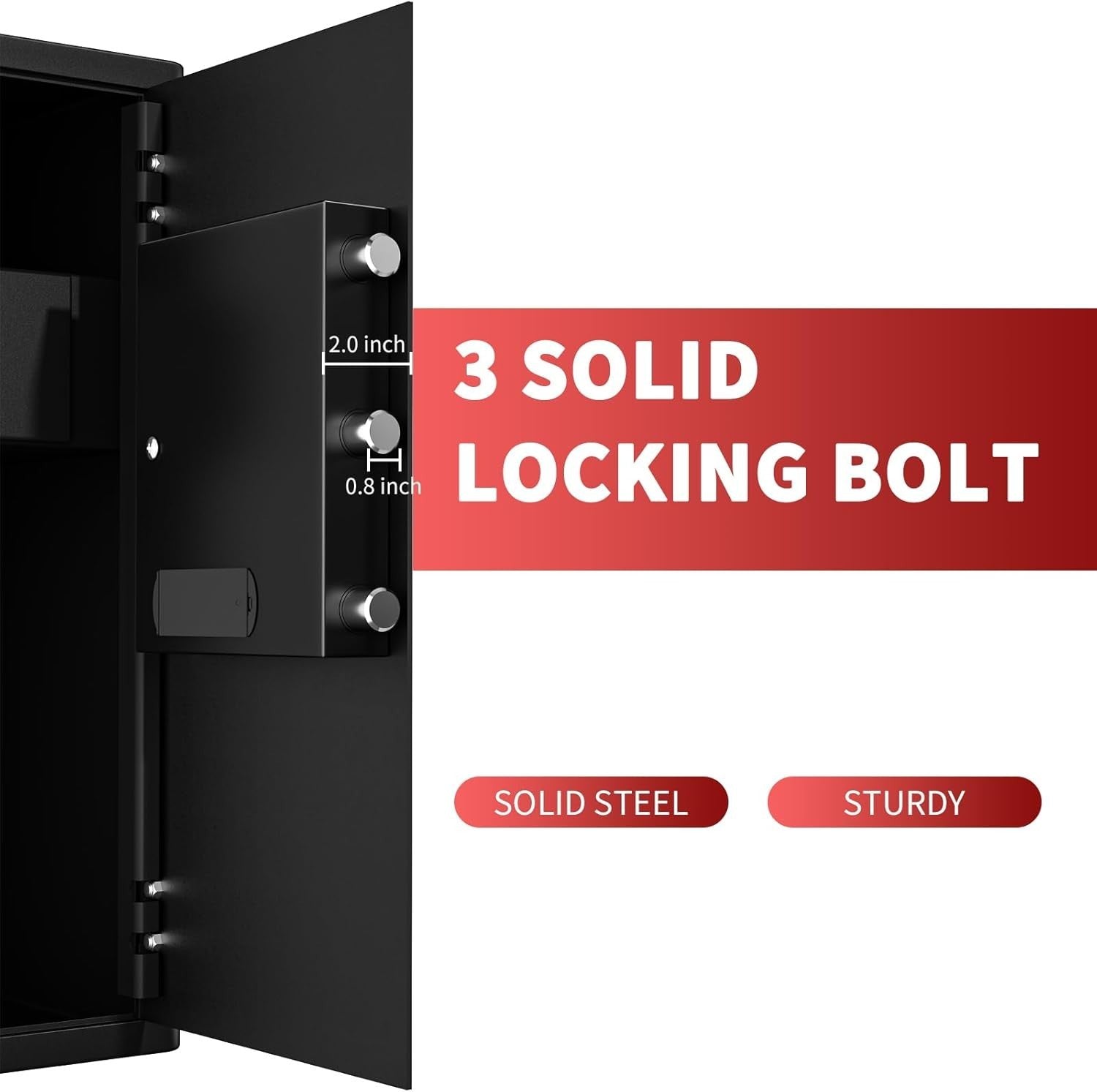 82L Fireproof Safe Box Digital Keypad Security Cabinet with Drawer