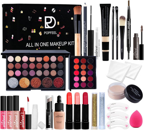 All In One Makeup Kit Set Eyeshadow Palette Lipstick Travel Case