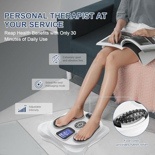 EMS TENS Foot Massager for Pain Circulation 15 Modes 99 Intensity Levels