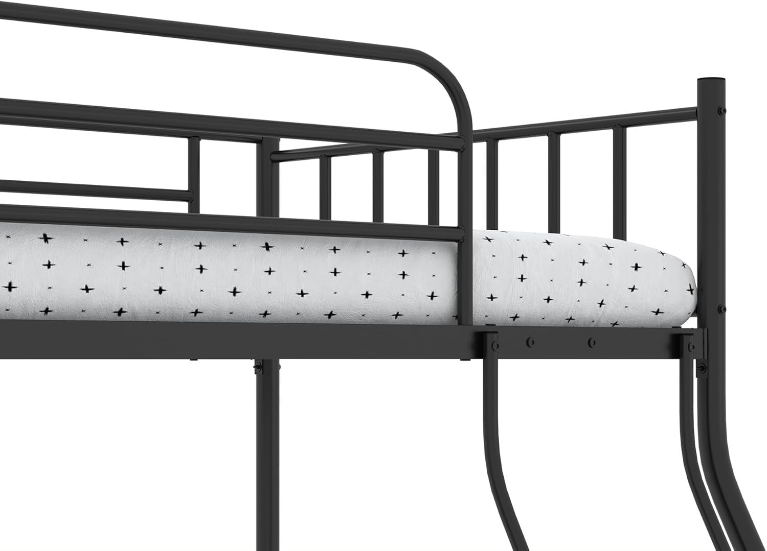 Triple Bunk Bed Frame Metal 3ft Single Over Double Space Saver Kids Adult