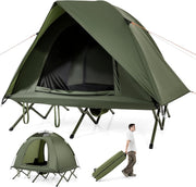 2 Person Elevated Camping Tent Cot Waterproof Foldable Bed