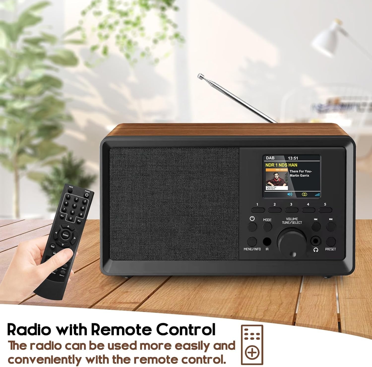 DAB DAB+ FM Digital Radio Bluetooth Alarm Clock Retro Speaker