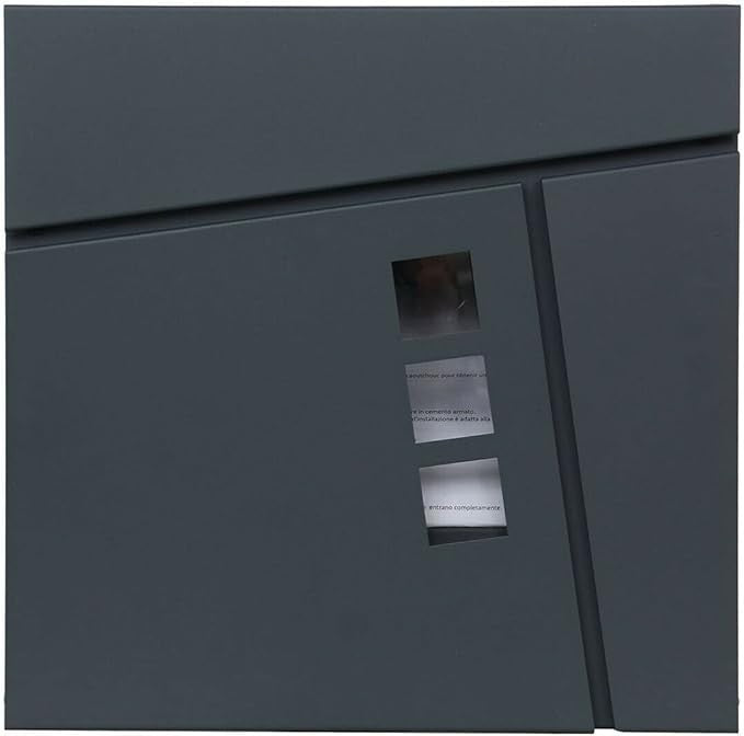 Lockable Wall Mounted Post Box with Flap | Secure Steel Mailbox | Easy Install