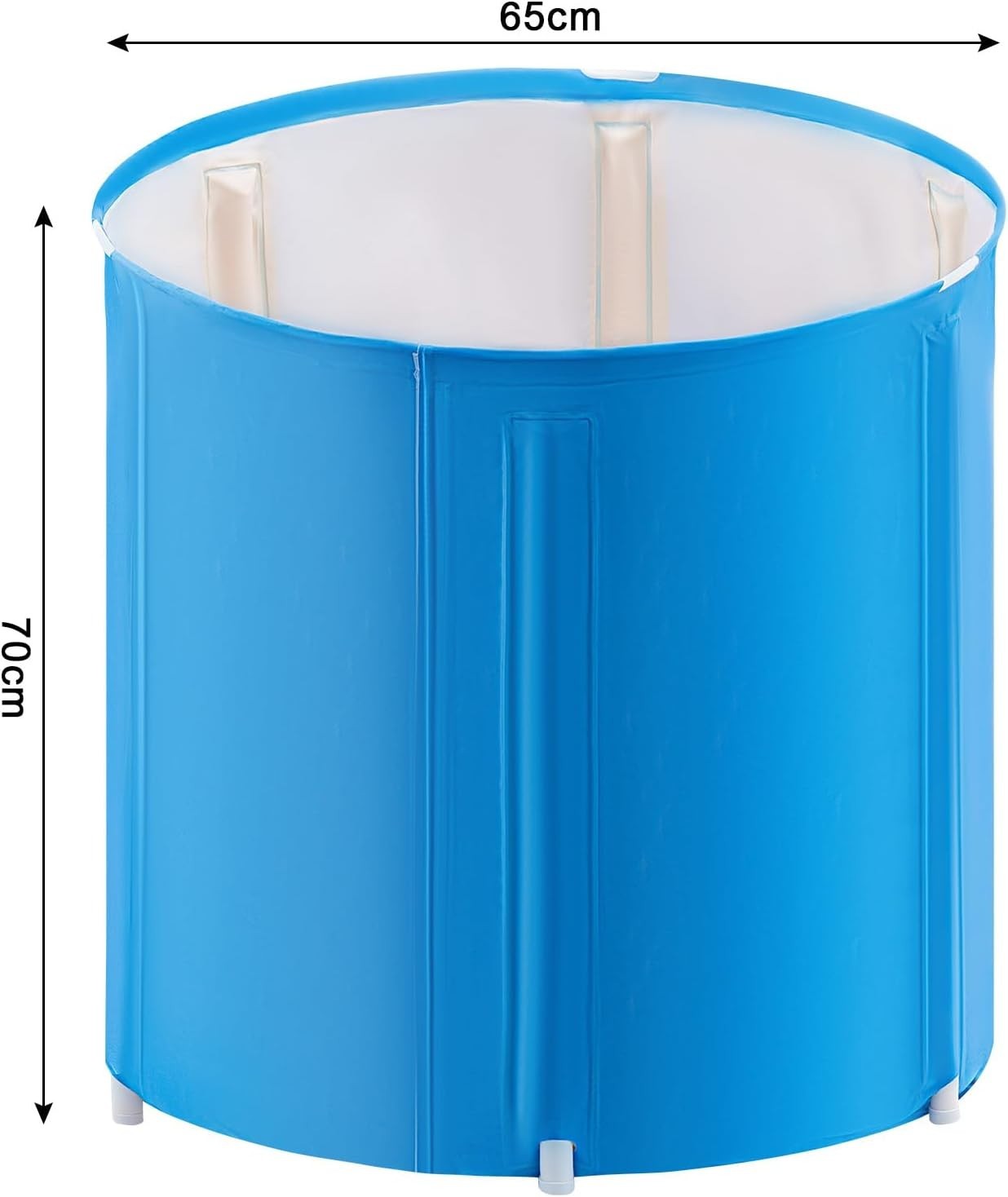 Portable Foldable Adult Bathtub 70x65cm Non-Inflatable Indoor & Outdoor Spa Tub