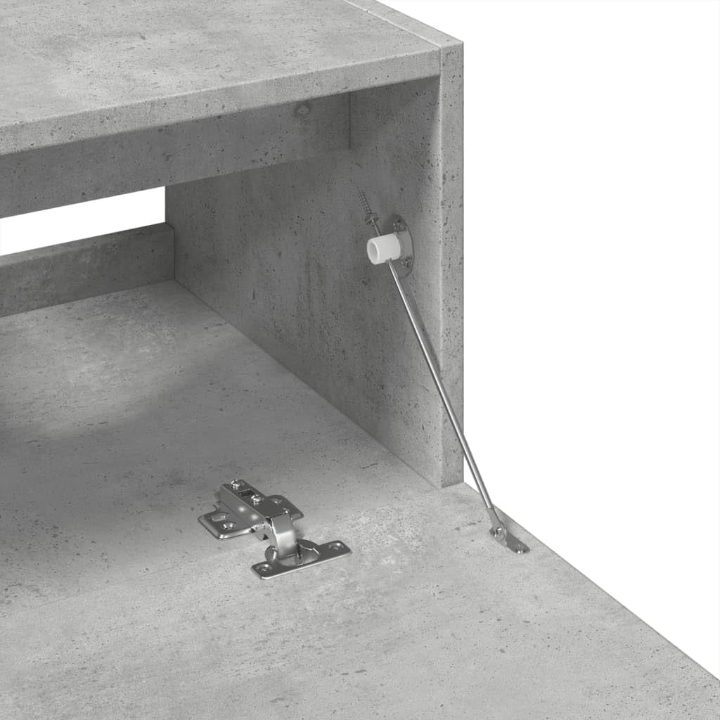 Concrete Grey Under Sink Bathroom Cabinet 59x37x59cm Modern Vanity Storage