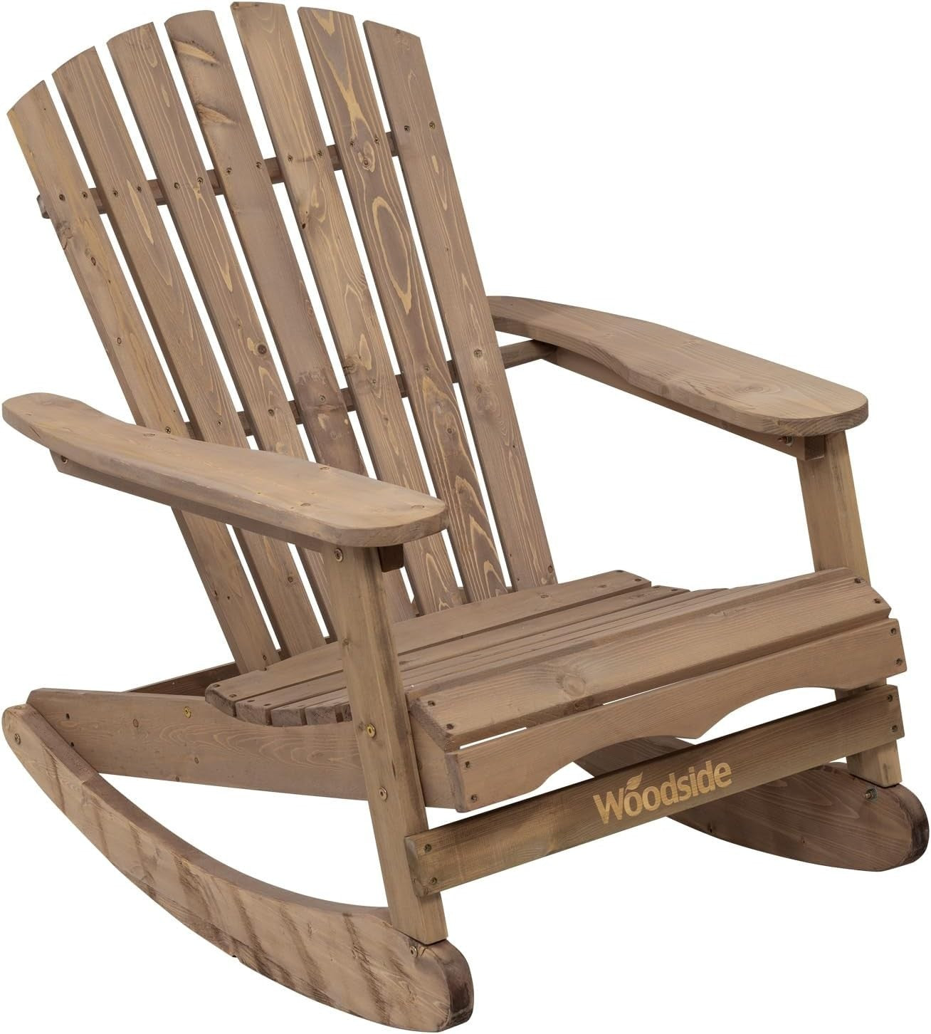 Outdoor Wooden Rocking Adirondack Chair Patio Garden Relaxing Comfort