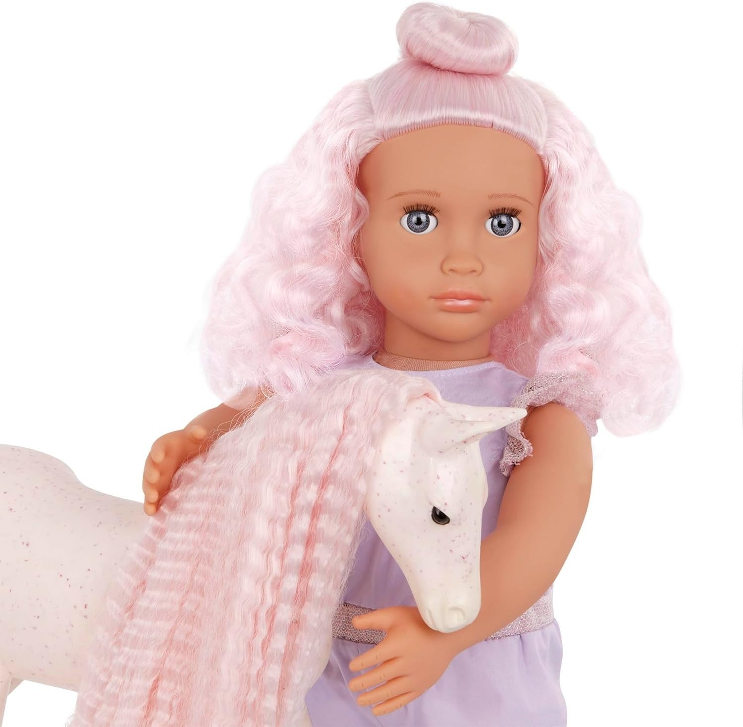 18-Inch Doll & Foal Set Pink Hair Grooming Accessories Soft Body