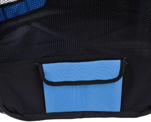 Portable Foldable Pet Playpen with Carry Bag, Outdoor Puppy Tent Blue