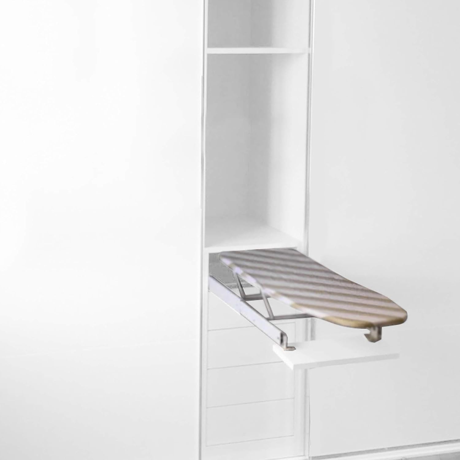 Pull Out Ironing Board Drawer Mounted Foldable Space Saving Cabinet Unit