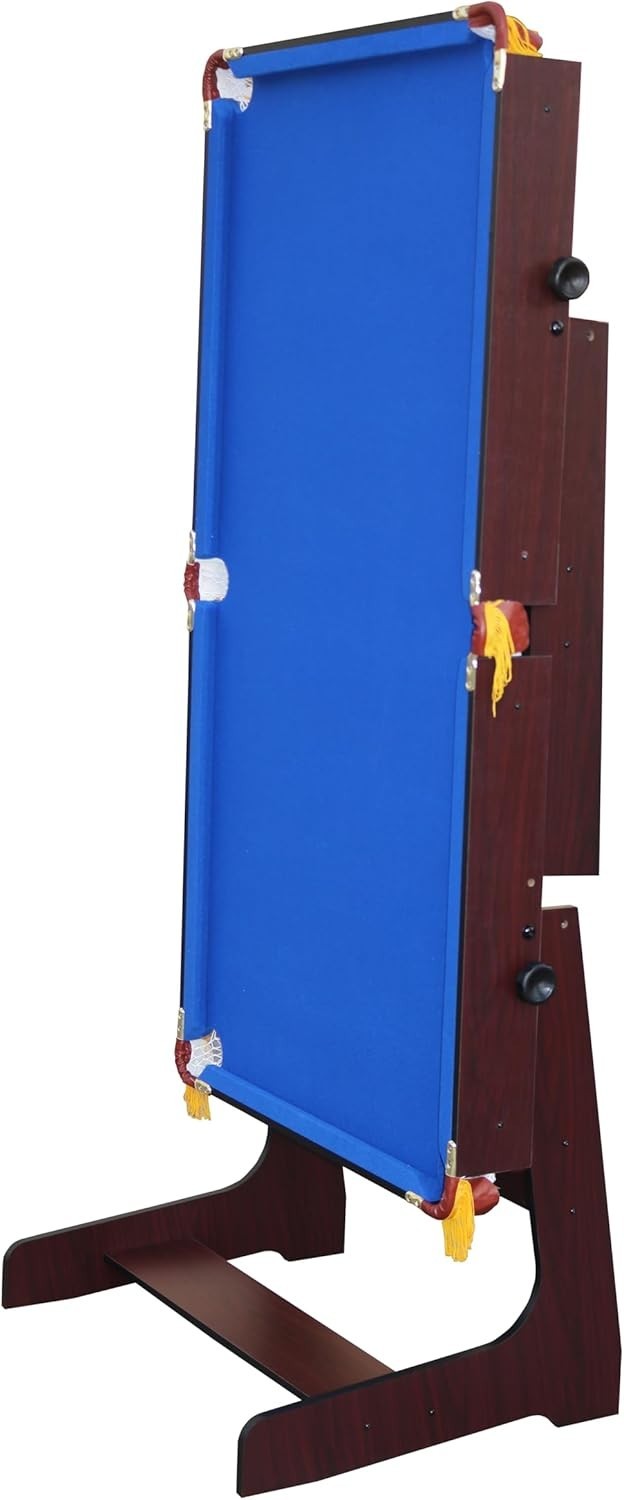 5FT Foldable Pool Table Space Saving Home Billiards No Assembly