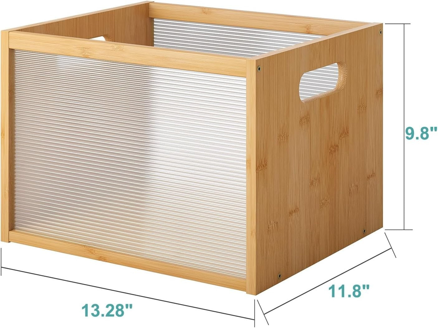 Vinyl Record Storage Holder Bamboo Magazine Book File Desk Organizer