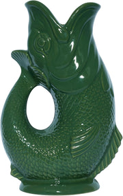 Fish Shaped Glug Jug Vase Ceramic Water Pitcher Decorative 0.6L 22cm