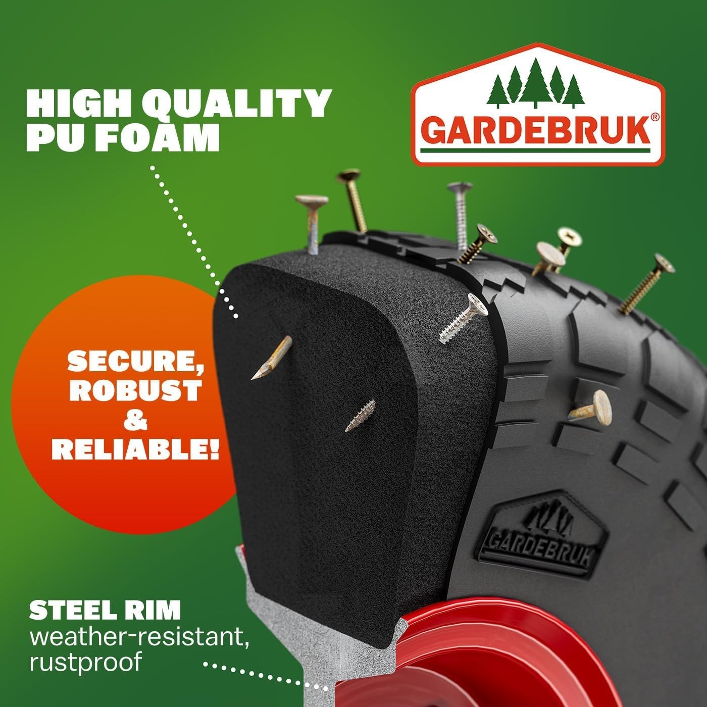 Heavy Duty 200kg Sack Truck w/ Solid PU Tyres & Foldable Shovel Blue Red
