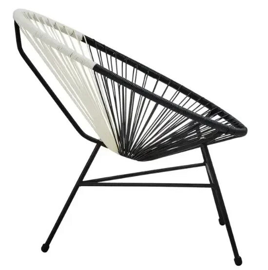 3 Piece Rattan Garden Bistro Set Outdoor Chairs & Glass Table Weatherproof