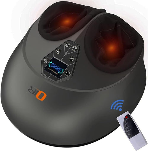 Shiatsu Foot Massager with Heat Deep Kneading Rolling & Vibration Therapy