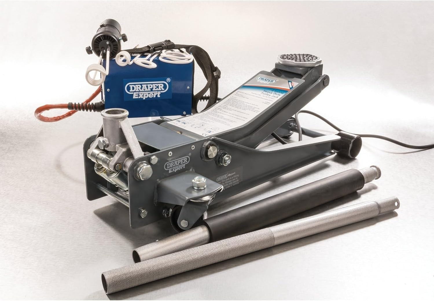 2 Ton Low Profile Trolley Jack Quick Lift Twin Piston Car Jack 72–500mm Grey