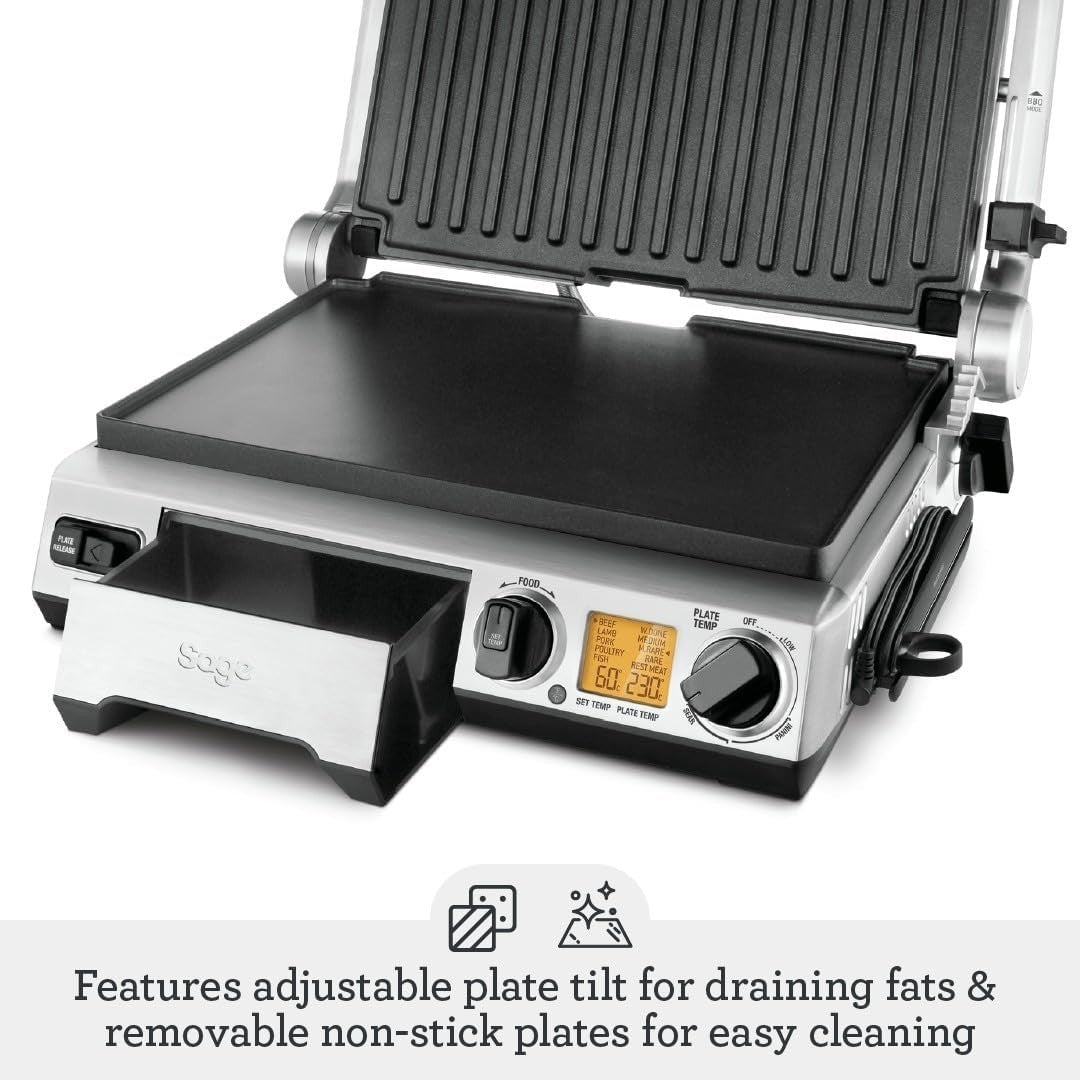 Electric Panini Press & Burger Grill One-Touch Steak Sandwich Maker