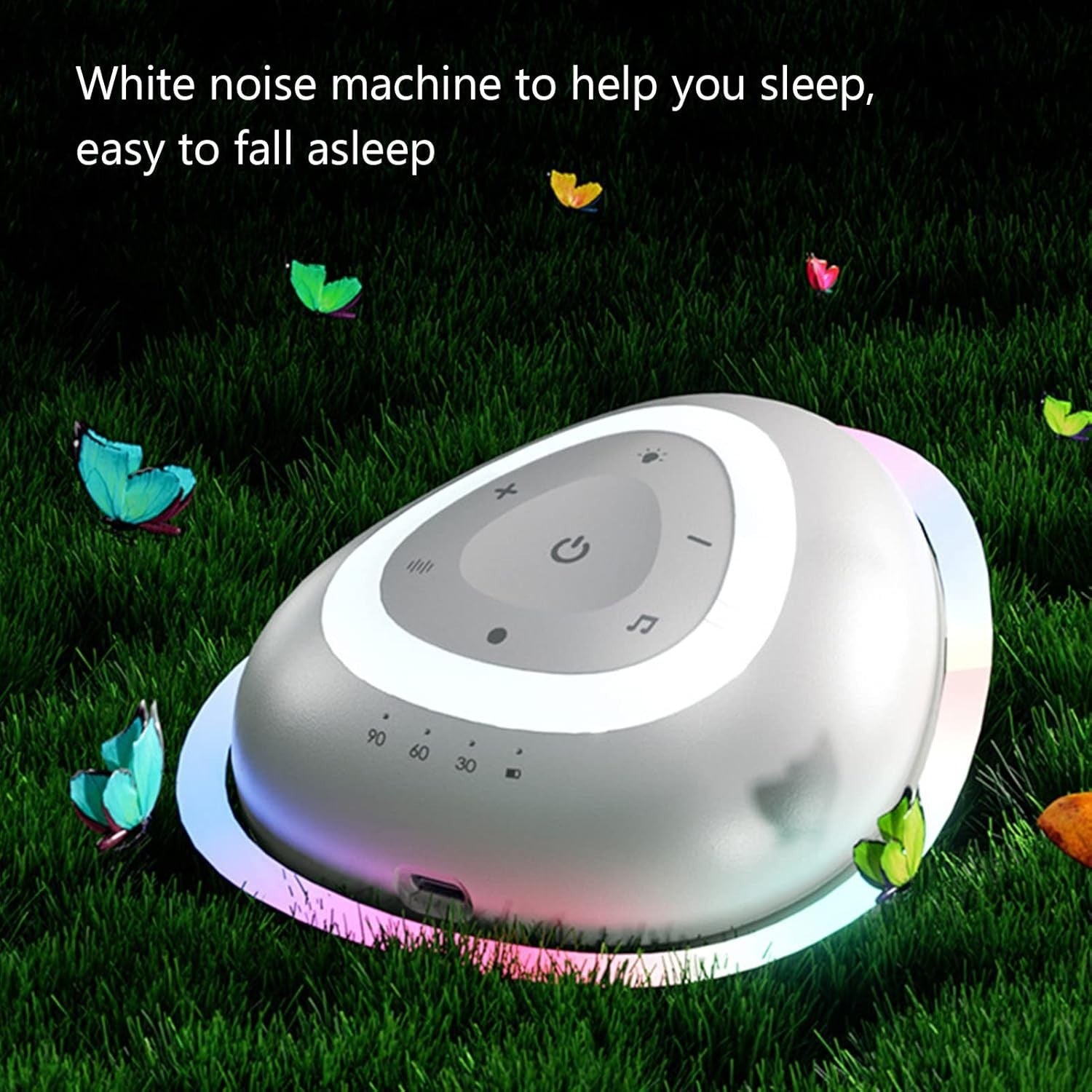 White Noise Sleep Machine with Night Light & Stress Relief Sounds