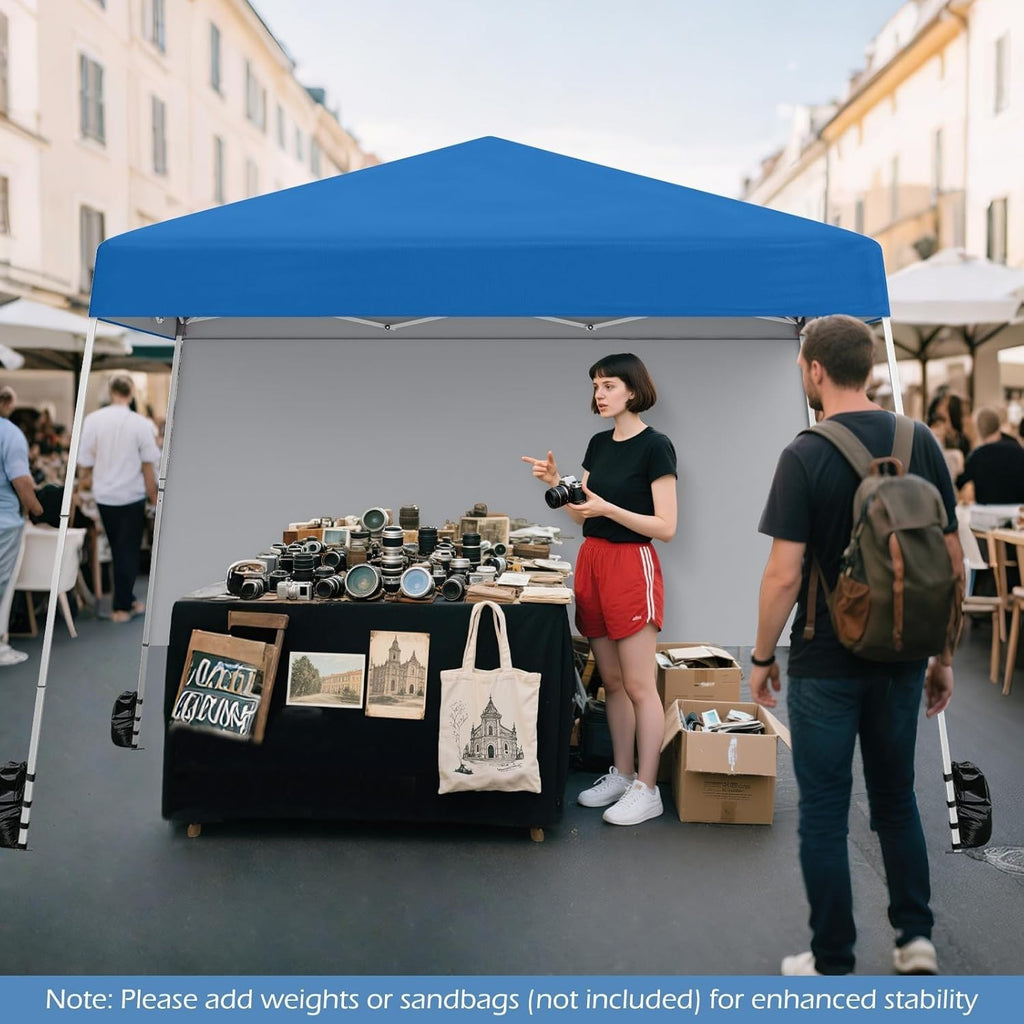 3x3M Blue Pop-Up Gazebo Canopy UPF50+ Sunshade Outdoor Party Tent