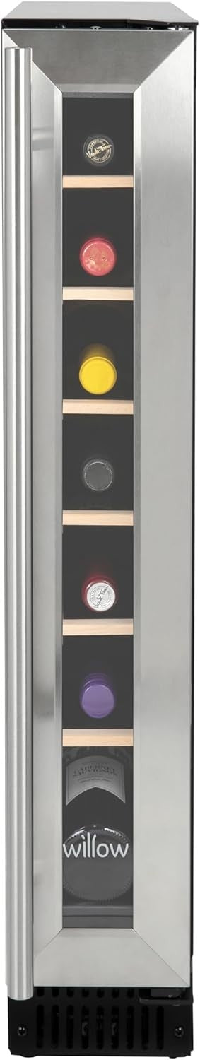 Slim Under Counter Wine Cooler Fridge Digital Touch Control Stainless Steel