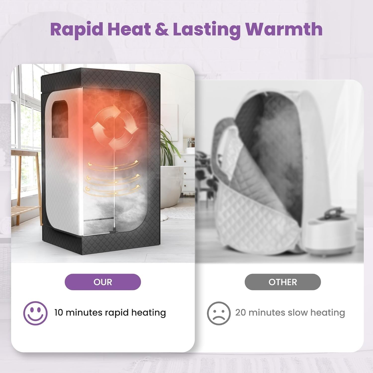Full Size Portable Steam Sauna Box Home Spa 3L Fast Heat Detox Tent Relax Chair