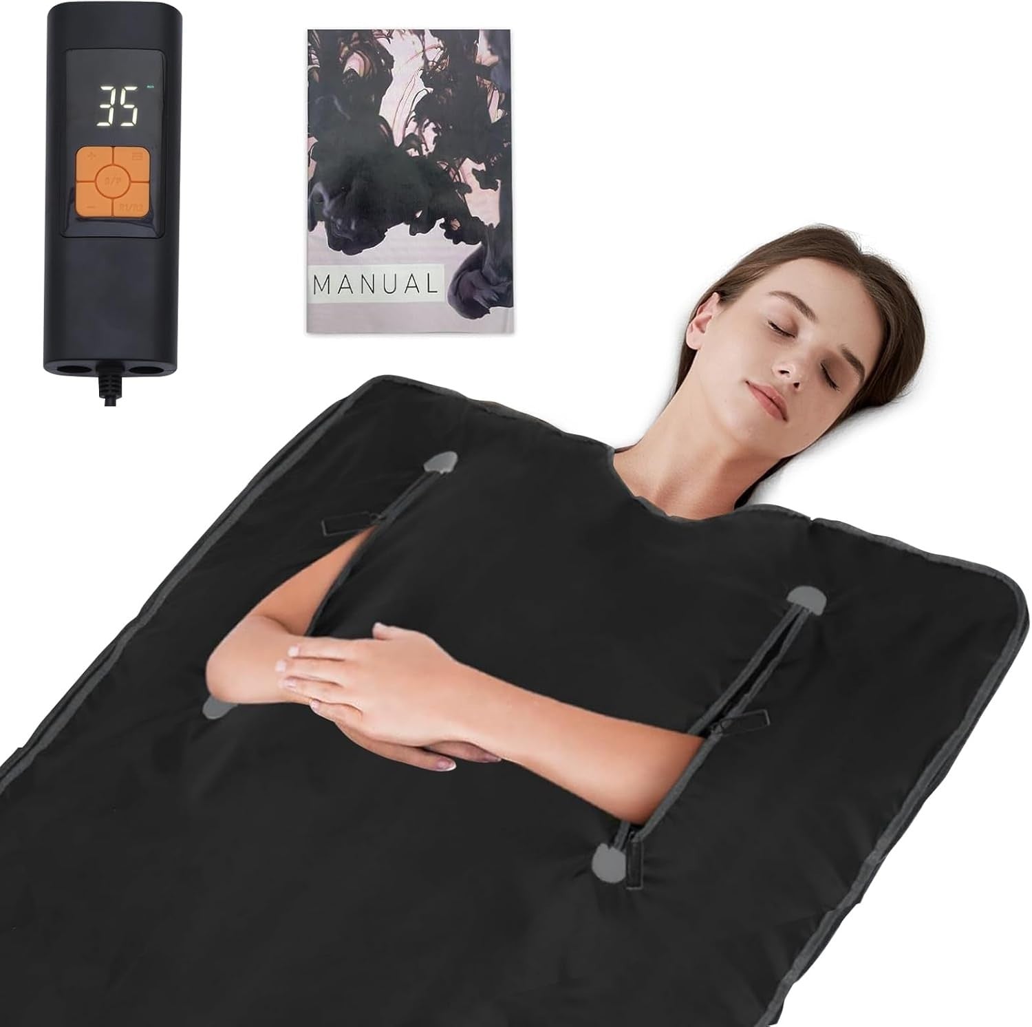 Portable Sauna Blanket – Fast Heating 20s, 0-60min Timer, Home Detox Spa