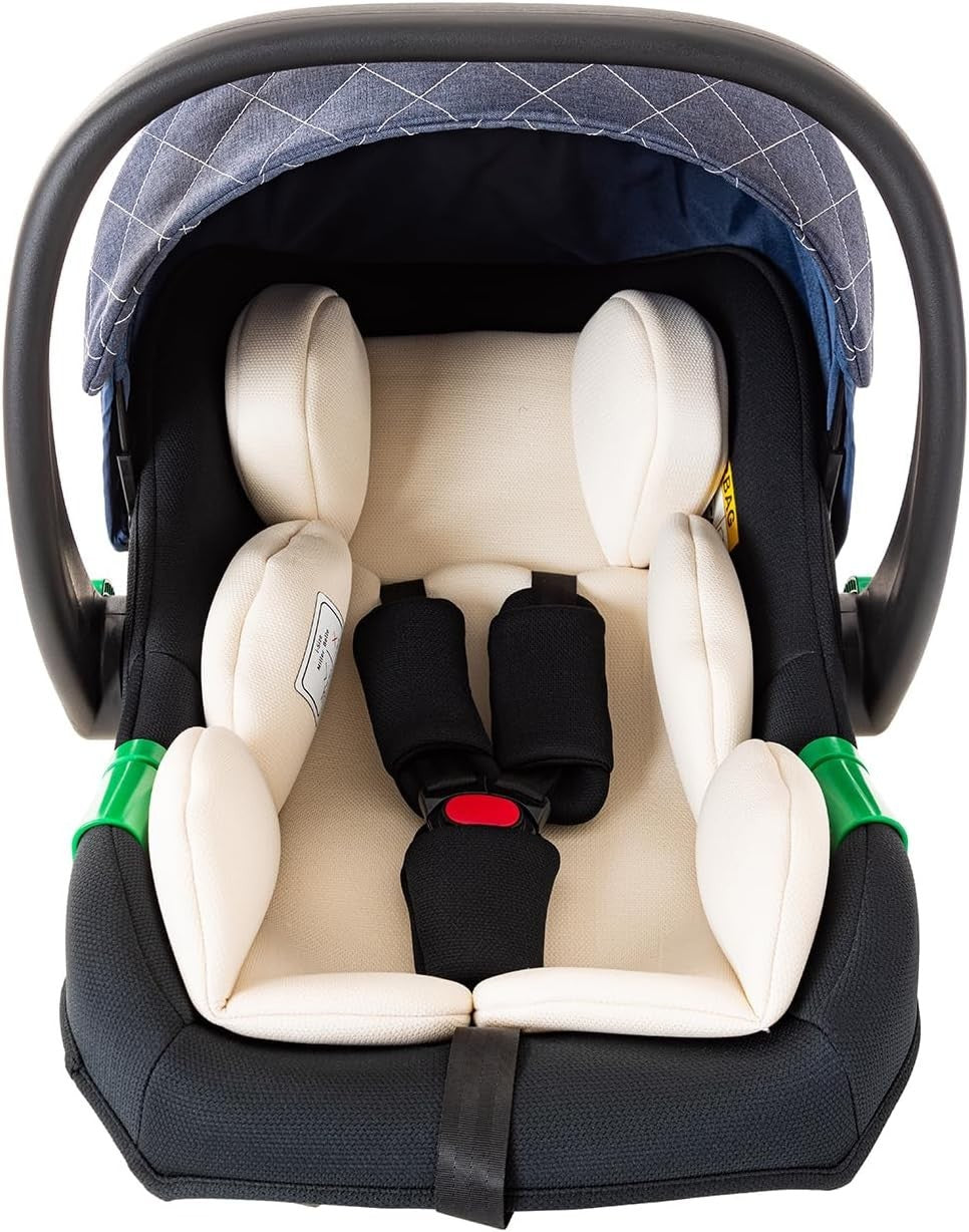 3-in-1 Baby Pram Pushchair Foldable Aluminium Stroller Travel System Blue