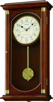 Oak Wooden Wall Clock Pendulum Chime Quartz Silent Vintage 56cm Retro