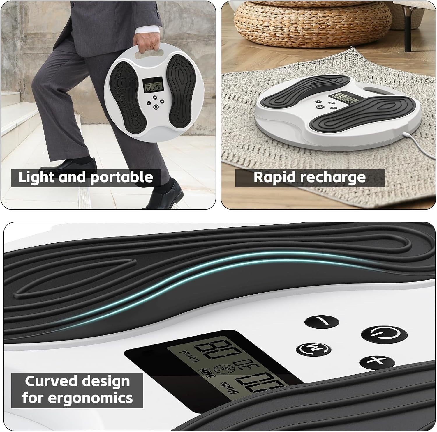 Rechargeable EMS Foot Massager for Pain Circulation Neuropathy Relief