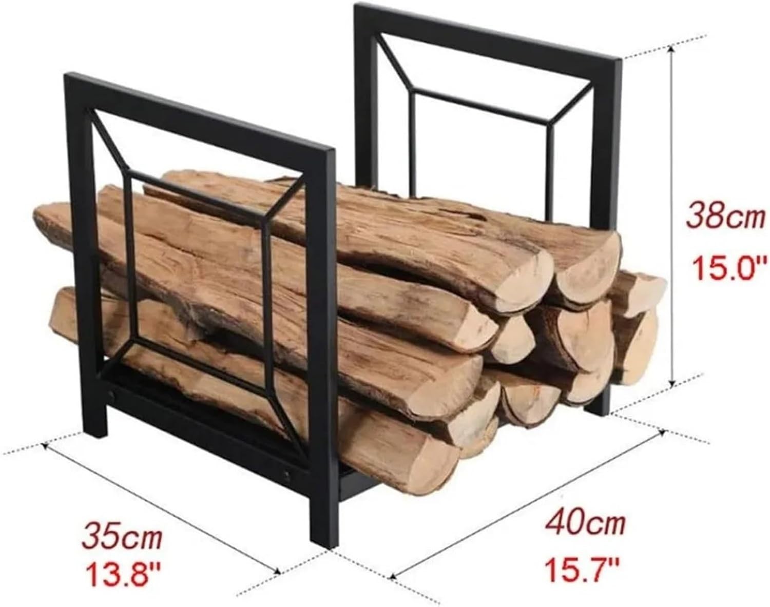 Heavy Duty Firewood Log Rack Indoor Outdoor Holder | Large Metal Storage Stand
