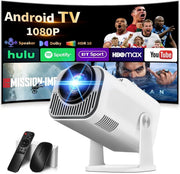 4K Smart Mini Projector 1080P WiFi 6 Bluetooth Auto Keystone