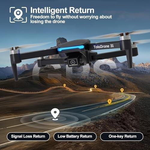 4K GPS Drone with Camera, Brushless Motor, Auto Return & Follow Me