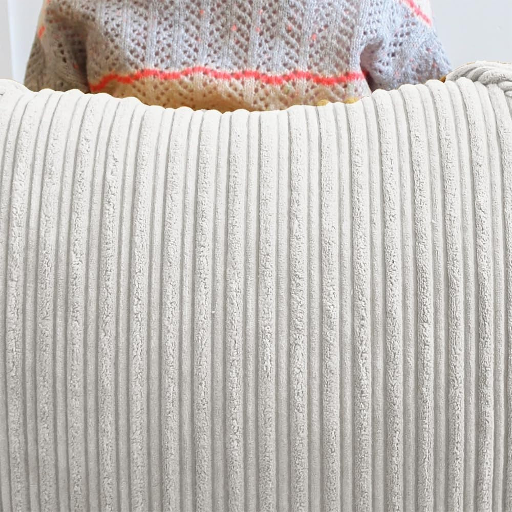 Kids Corduroy Bean Bag Chair Grey Mini Slouch Seat 60x80cm Washable