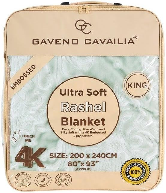 Sage Green 4kg Sherpa Damask Weighted Blanket 200x240cm King Size