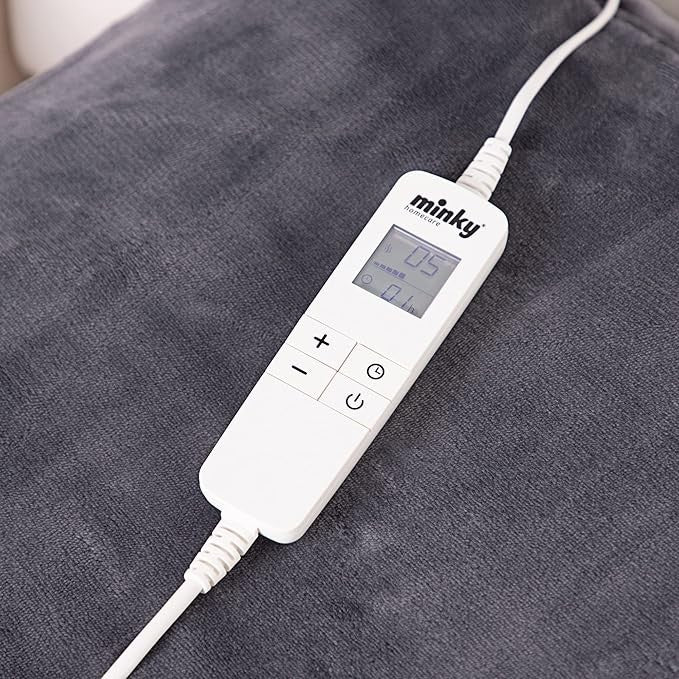 Electric Heated Throw Blanket 180x180cm 10 Heat Settings Washable Fleece