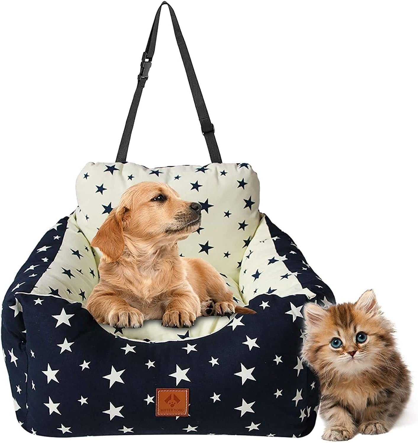 Dog Car Seat Booster Bed Washable Travel Carrier Small Medium Dogs